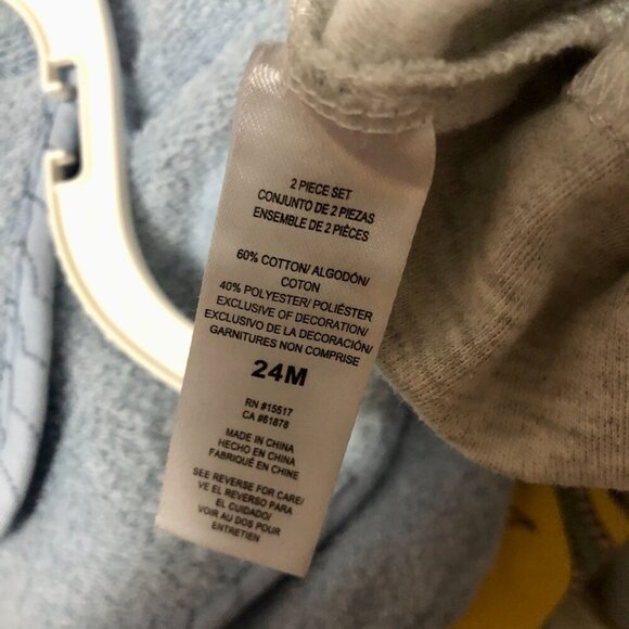 Lot of 3 Disney Baby & PI Baby Mickey & Friends Overall Outfits Set 24M Toddler - Picture 6 of 8